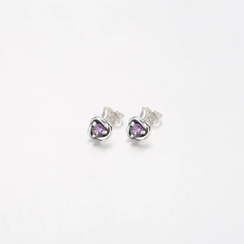 (image for) PANDORA June White Eternity Circle Stud Earrings - 292335C03 - View 12