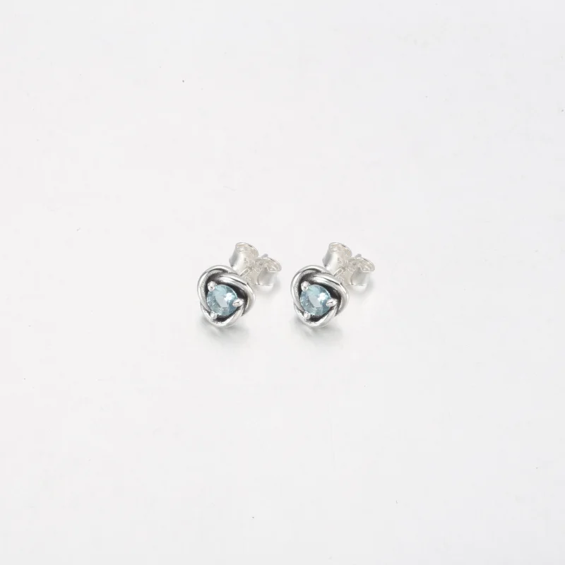 (image for) PANDORA June White Eternity Circle Stud Earrings - 292335C03 - View 13