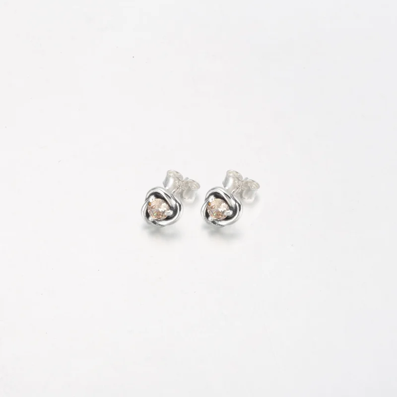 (image for) PANDORA June White Eternity Circle Stud Earrings - 292335C03 - View 14