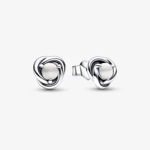 (image for) PANDORA June White Eternity Circle Stud Earrings - 292335C03