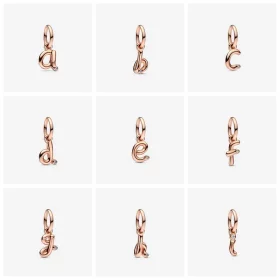 PANDORA Letter A Script Alphabet Dangle Charm - 782531C01