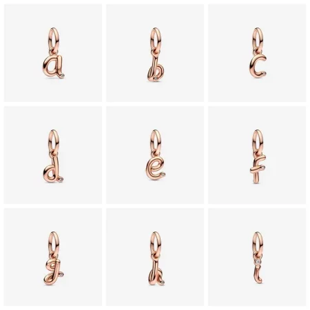 PANDORA Letter A Script Alphabet Dangle Charm - 782531C01
