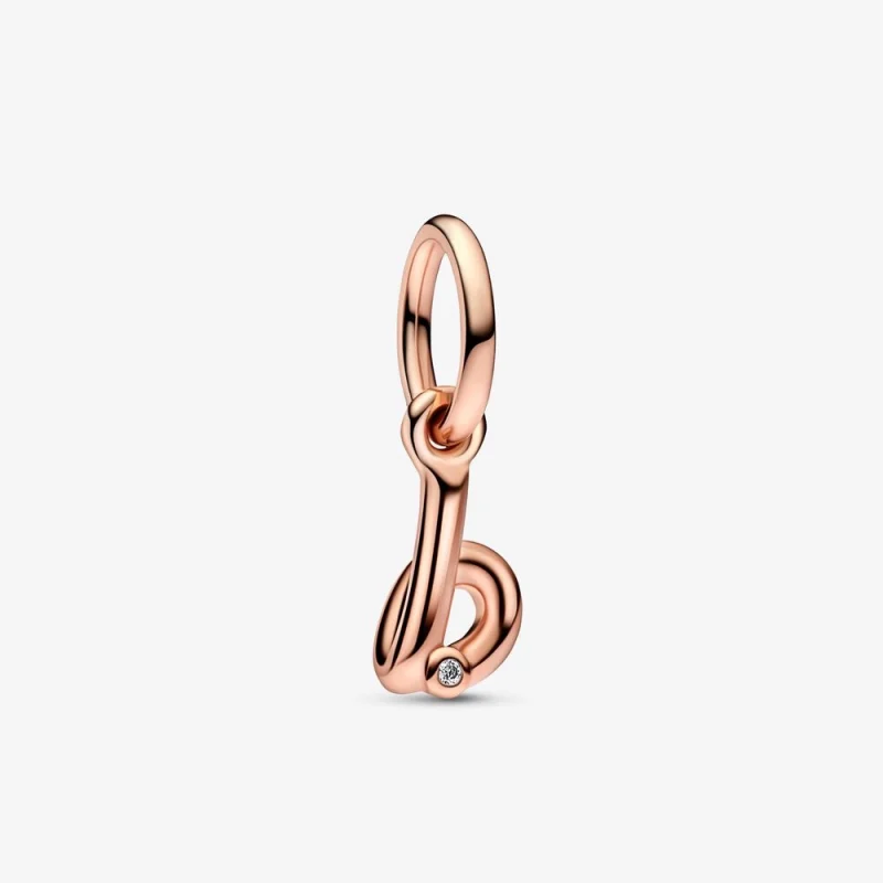 (image for) PANDORA Letter B Script Alphabet Dangle Charm - 782459C01 - Product Image