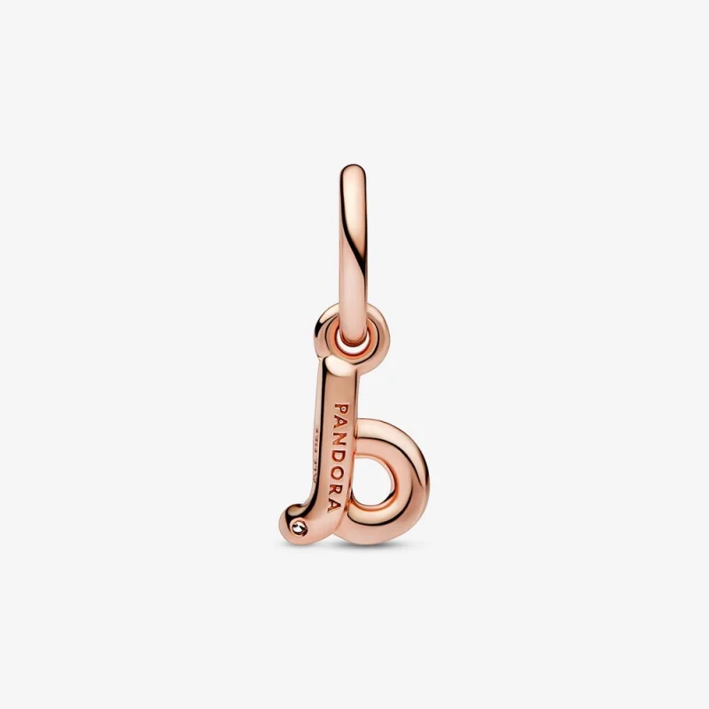(image for) PANDORA Letter D Script Alphabet Dangle Charm - 782534C01 - View 3