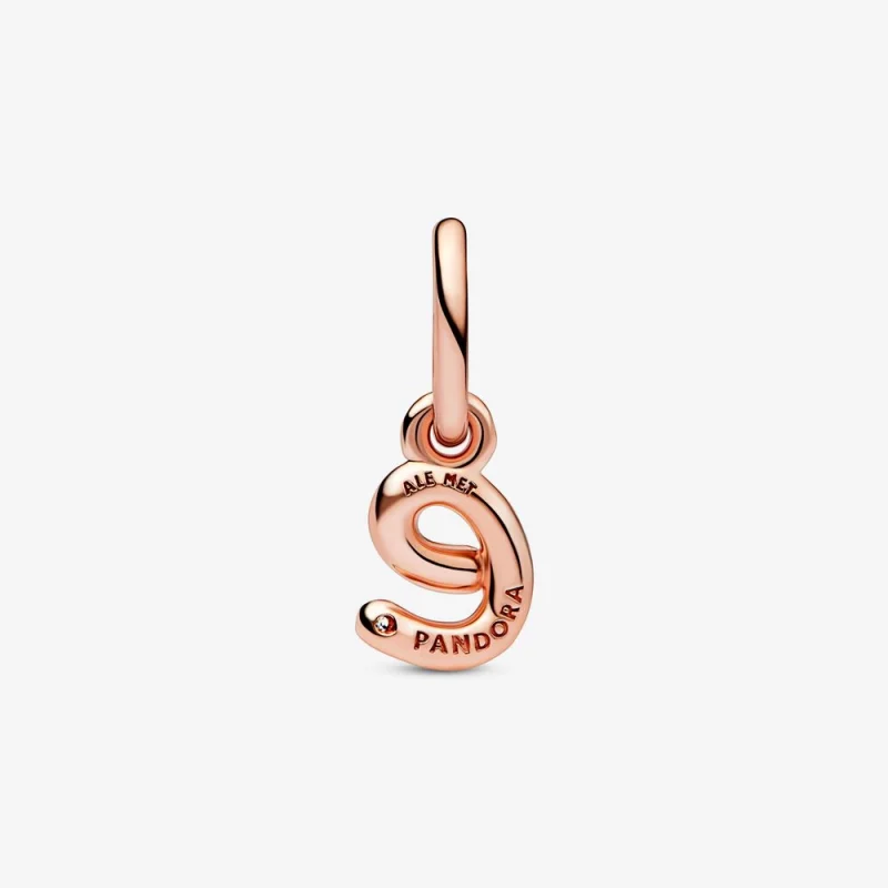 (image for) PANDORA Letter E Script Alphabet Dangle Charm - 782463C01 - View 3