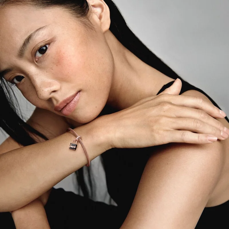 (image for) PANDORA Love Padlock Dangle Charm - 782508C01 - View 2