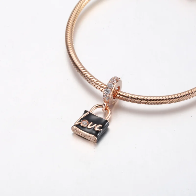 (image for) PANDORA Love Padlock Dangle Charm - 782508C01 - View 7