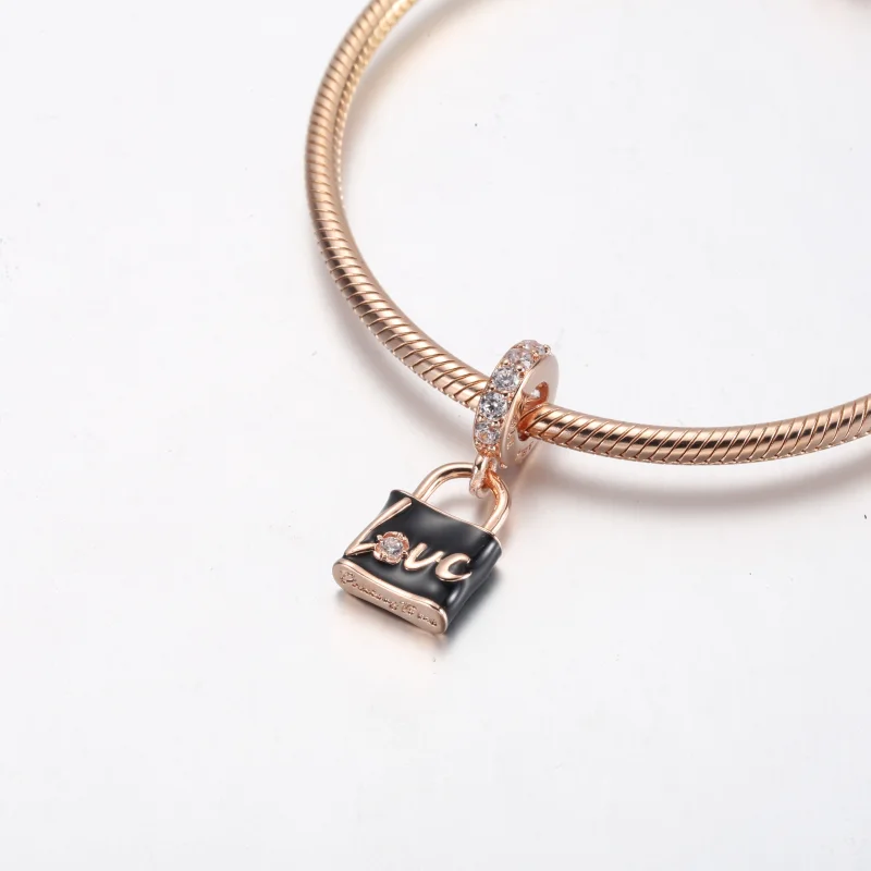 (image for) PANDORA Love Padlock Dangle Charm - 782508C01 - View 10