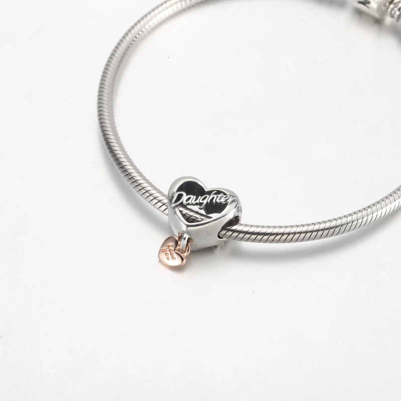 (image for) PANDORA Love You Daughter Heart Charm - 782327C00 - View 7