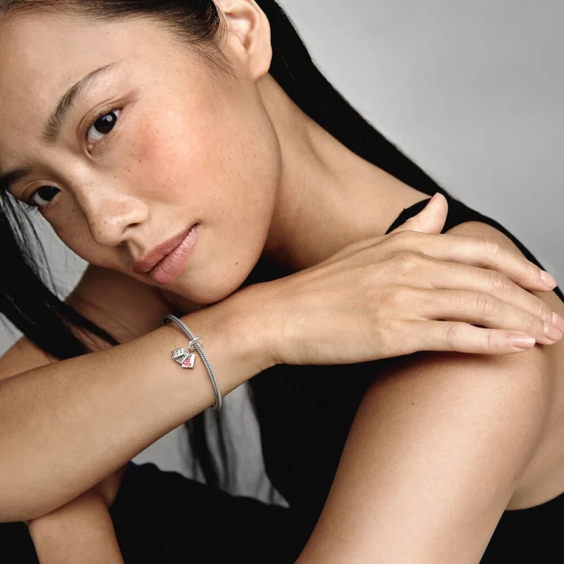 (image for) PANDORA Mahjong Triple Dangle Charm - 792523C01 - View 2