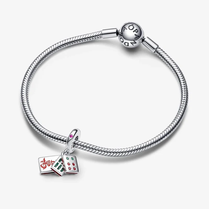 (image for) PANDORA Mahjong Triple Dangle Charm - 792523C01 - View 4