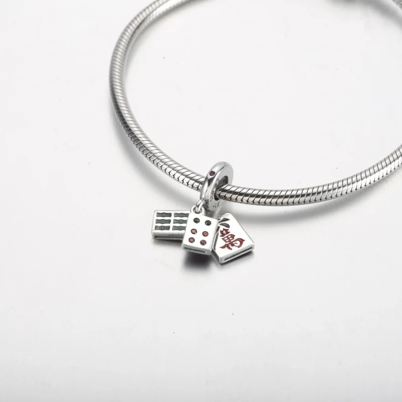 (image for) PANDORA Mahjong Triple Dangle Charm - 792523C01 - View 10