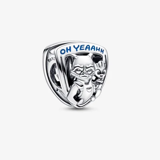(image for) PANDORA Marvel Guardians of the Galaxy Rocket Raccoon & Groot Emblem Charm - 792565C01