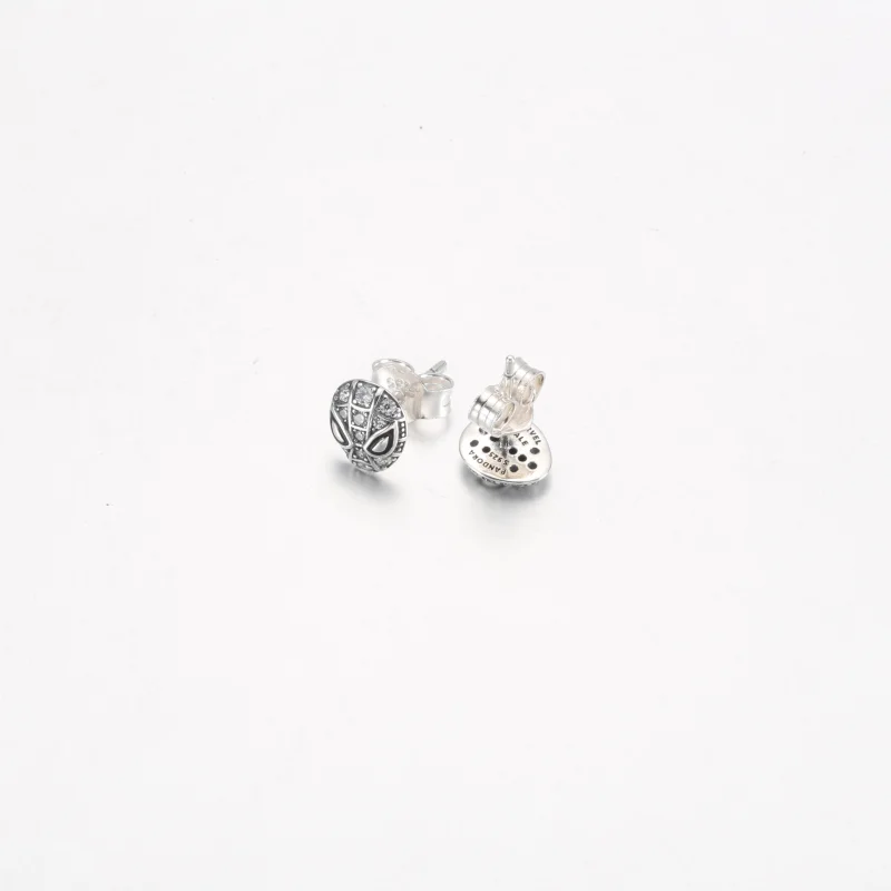 (image for) PANDORA Marvel Spider-Man Mask Pavé Stud Earrings - 292354C01 - View 7