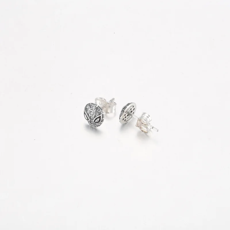 (image for) PANDORA Marvel Spider-Man Mask Pavé Stud Earrings - 292354C01 - View 10