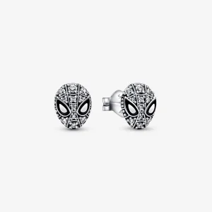 (image for) PANDORA Marvel Spider-Man Mask Pavé Stud Earrings - 292354C01