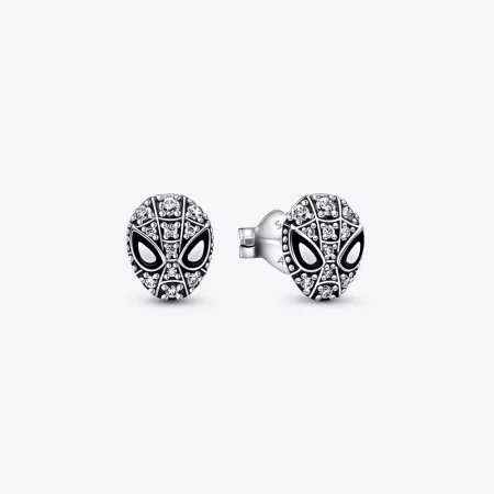 PANDORA Marvel Spider-Man Mask Pavé Stud Earrings - 292354C01 PANDORA Marvel Spider-Man Mask Pavé Stud Earrings - 292354C01