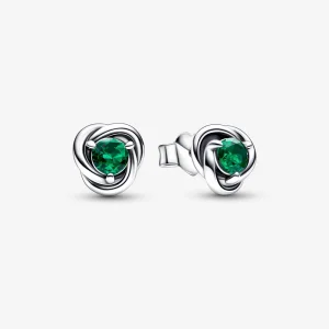 (image for) PANDORA May Birthstone Eternity Circle Stud Earrings - 292334C08