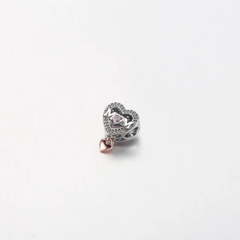 (image for) Pandora Mom and Heart Charm - 782653C01 - View 2