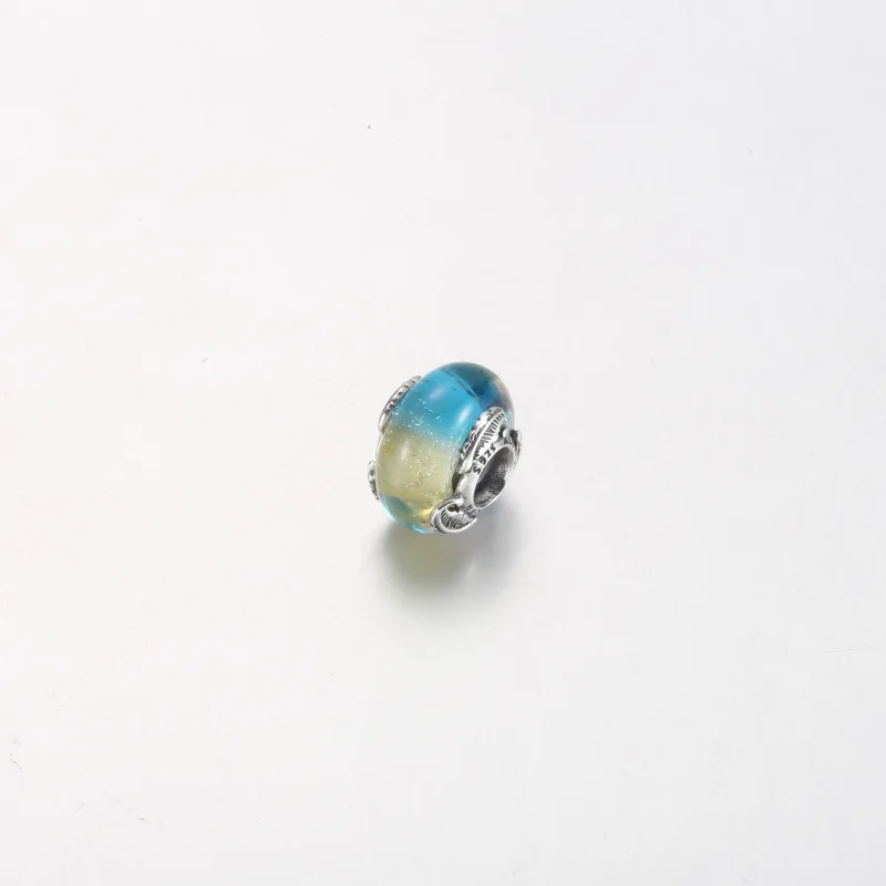 (image for) PANDORA Multicolour Murano Glass & Curved Feather Charm - 792577C00 - View 5