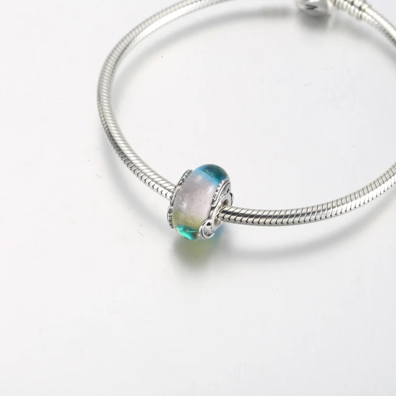 (image for) PANDORA Multicolour Murano Glass & Curved Feather Charm - 792577C00 - View 8