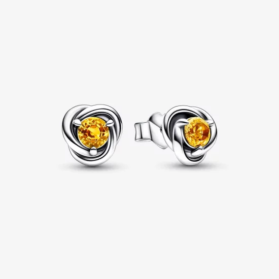 PANDORA November Honey Eternity Circle Stud Earrings - 292334C04