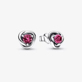 PANDORA October Pink Eternity Circle Stud Earrings - 292334C05 PANDORA October Pink Eternity Circle Stud Earrings - 292334C05