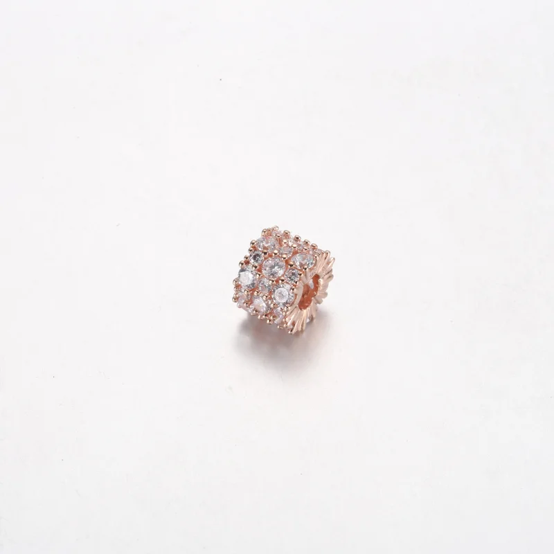 (image for) PANDORA Pink & Clear Sparkle Charm - 788487C01 - View 8