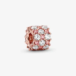 (image for) PANDORA Pink & Clear Sparkle Charm - 788487C01