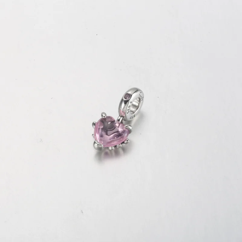 (image for) PANDORA Pink Family Tree & Heart Dangle Charm - 792654C01 - View 3
