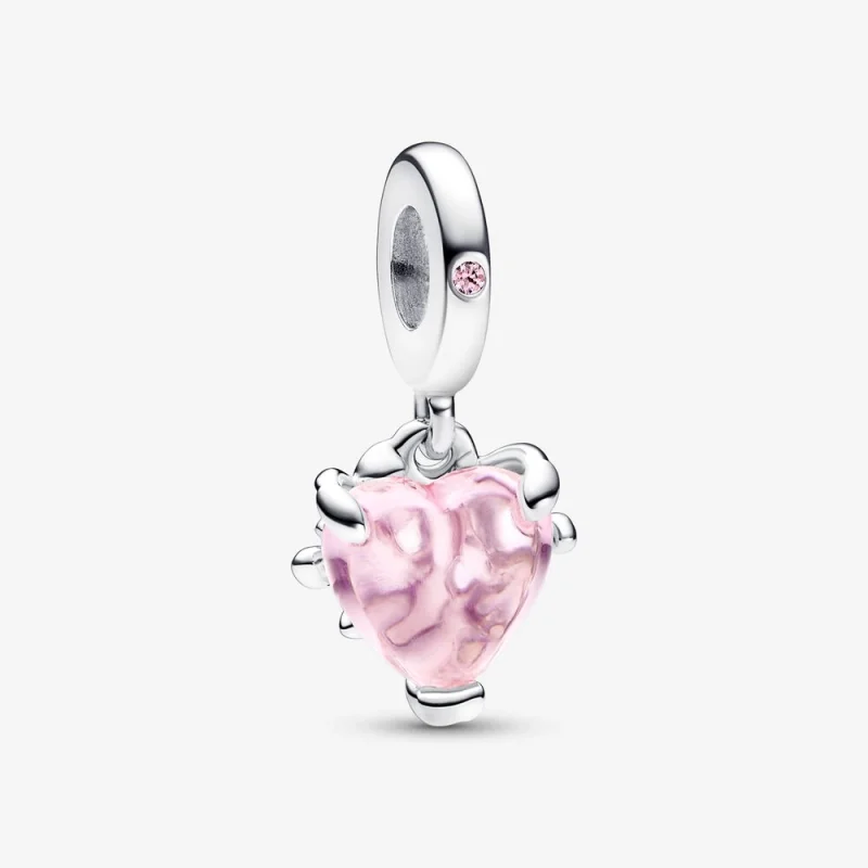 (image for) PANDORA Pink Family Tree & Heart Dangle Charm - 792654C01 - Product Image