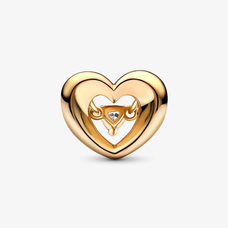 (image for) PANDORA Radiant Heart & Floating Stone Charm - 762493C01 - View 3