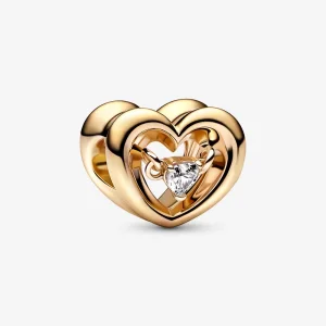 (image for) PANDORA Radiant Heart & Floating Stone Charm - 762493C01