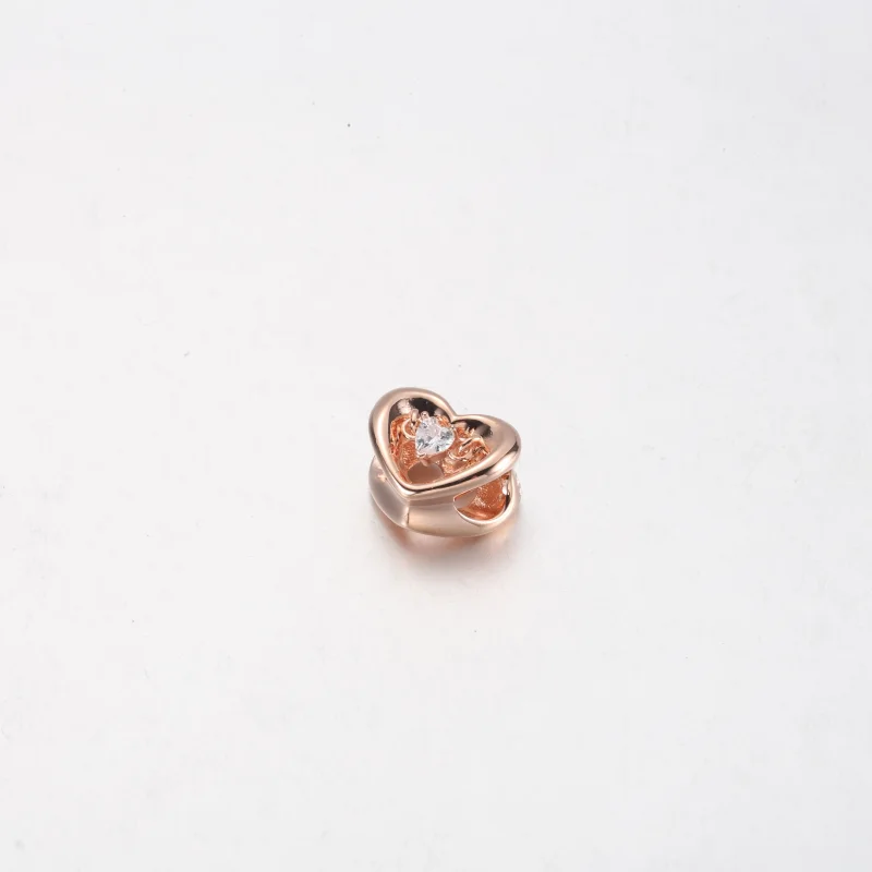 (image for) PANDORA Radiant Heart & Floating Stone Charm - 782493C01 - View 10