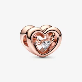 PANDORA Radiant Heart & Floating Stone Charm - 782493C01