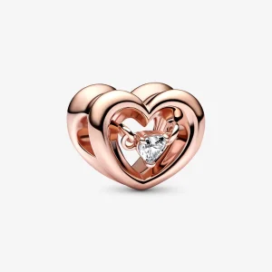 (image for) PANDORA Radiant Heart & Floating Stone Charm - 782493C01