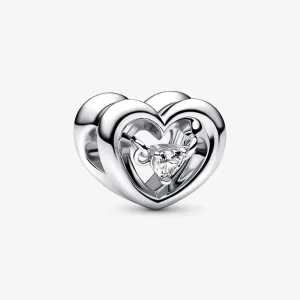 (image for) PANDORA Radiant Heart & Floating Stone Charm - 792493C01