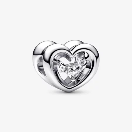 PANDORA Radiant Heart & Floating Stone Charm - 792493C01