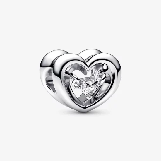 PANDORA Radiant Heart & Floating Stone Charm - 792493C01