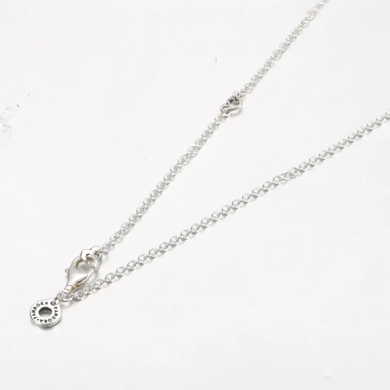 (image for) PANDORA Radiant Heart & Floating Stone Pendant Collier Necklace - 392494C01 - View 6