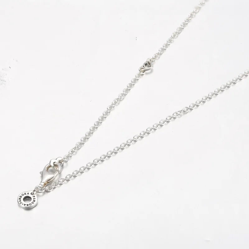 (image for) PANDORA Radiant Heart & Floating Stone Pendant Collier Necklace - 392494C01 - View 10