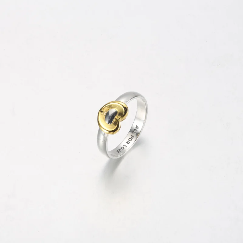 (image for) PANDORA Radiant Two-tone Sliding Heart Ring - 162504C00 - View 9