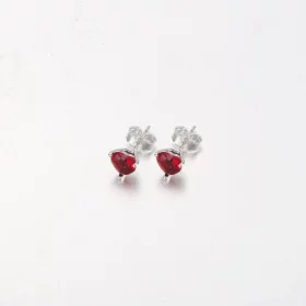 PANDORA Red Heart Stud Earrings - 292549C01 PANDORA Red Heart Stud Earrings - 292549C01