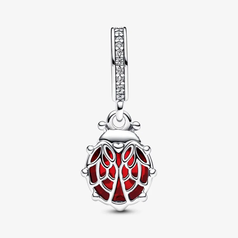 (image for) PANDORA Red Ladybird Dangle Charm - 792571C01 - View 4