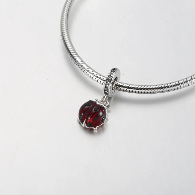 (image for) PANDORA Red Ladybird Dangle Charm - 792571C01 - View 7