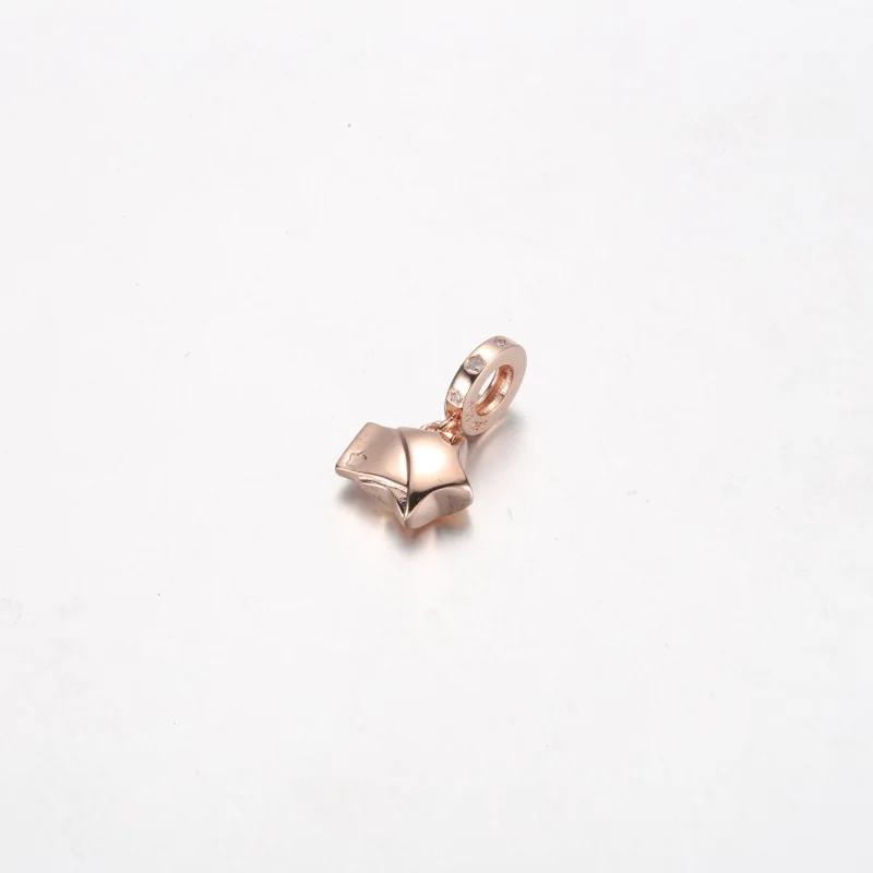 (image for) Pandora Rose Gold Luck Star Dangle Pendant - 782483C01 - View 3