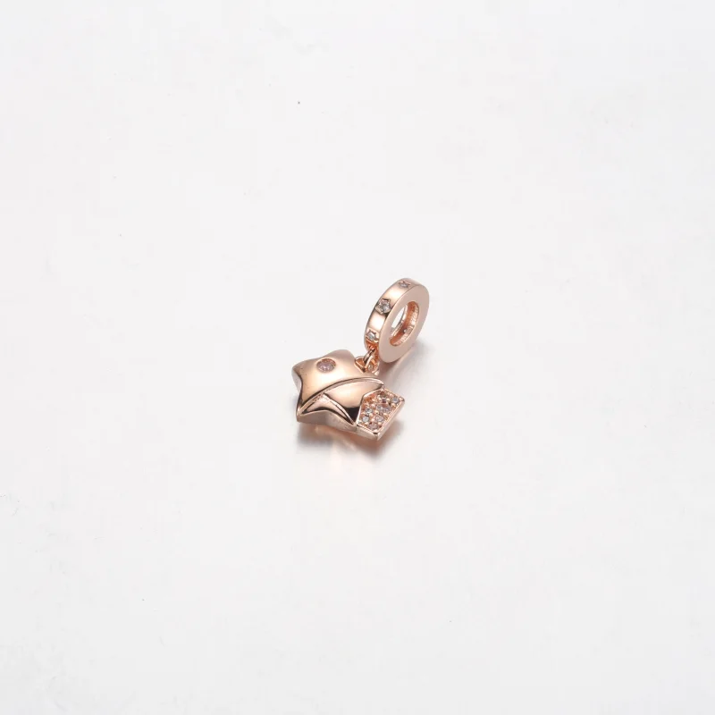 (image for) Pandora Rose Gold Luck Star Dangle Pendant - 782483C01 - View 5