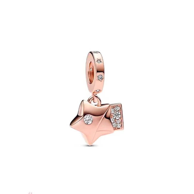(image for) Pandora Rose Gold Luck Star Dangle Pendant - 782483C01 - Product Image