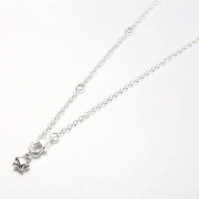 (image for) PANDORA Rose Gold Lucky Star Necklace - 382489C01-45 - View 4