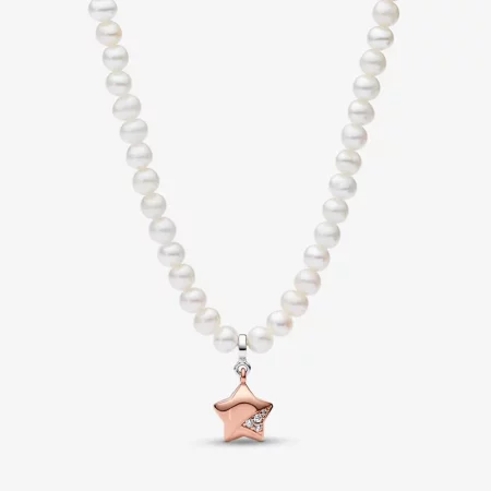 PANDORA Rose Gold Lucky Star Necklace - 382489C01-45